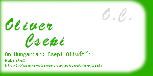 oliver csepi business card